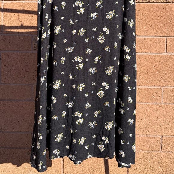 Reformation - Black Floral Midi Skirt - Sz 10 - Picture 2 of 4